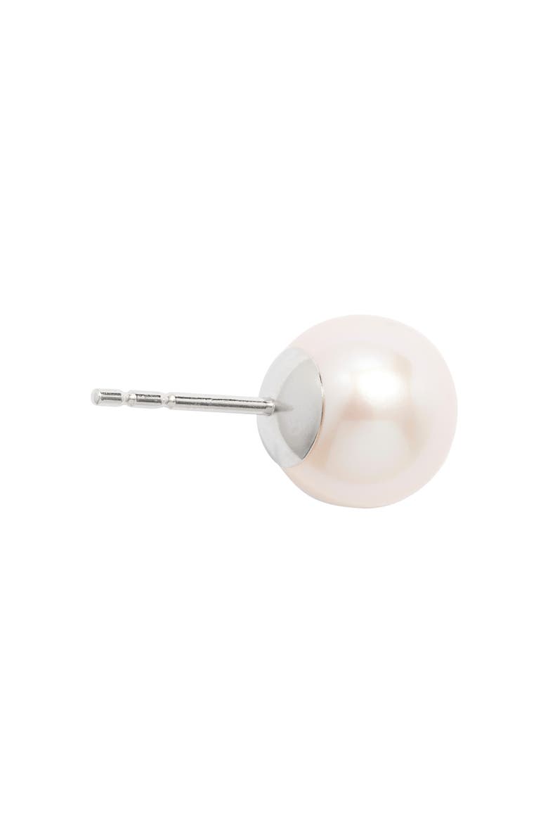 Freshwater Pearl Stud Earrings, Alternate, color, WHITE- 14K WHITE GOLD