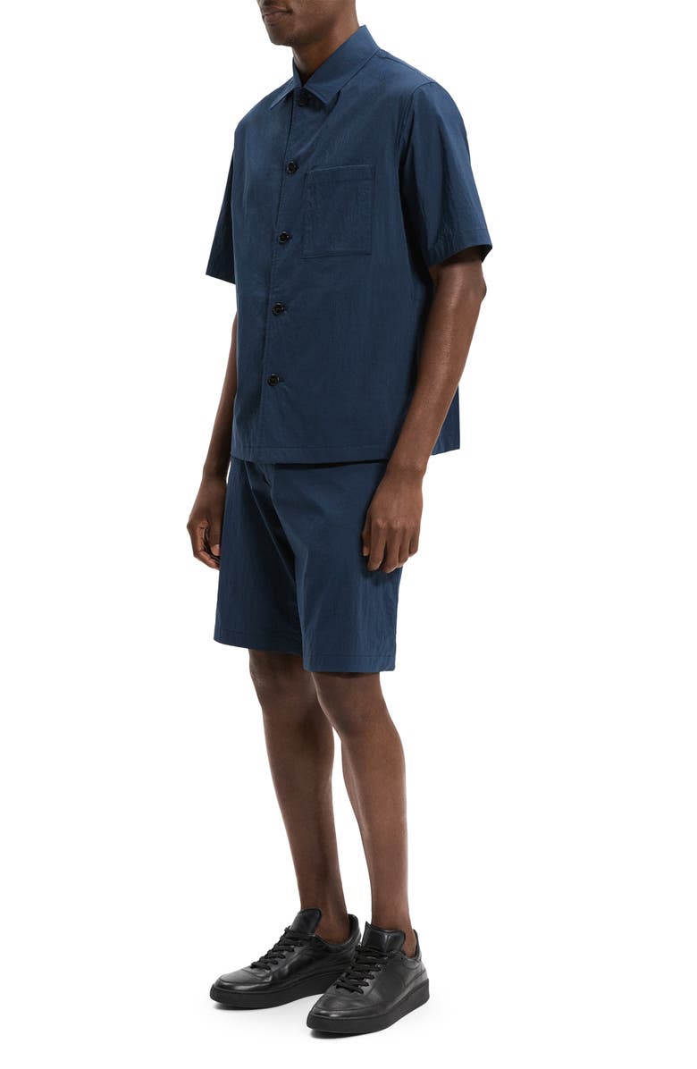 Theory Short Sleeve Button-Up Shirt, Alternate, color, Nocturne Navy