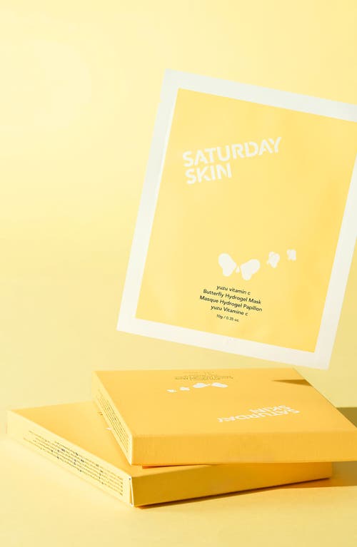Saturday Skin Set Of 4 Yuzu Vitamin C Butterfly Hydrogel Mask In Transparent