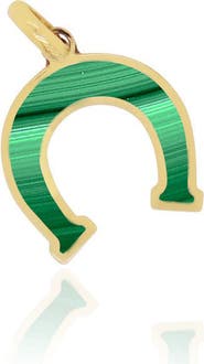 The Lovery Fine Jewelry Malachite Horseshoe Charm