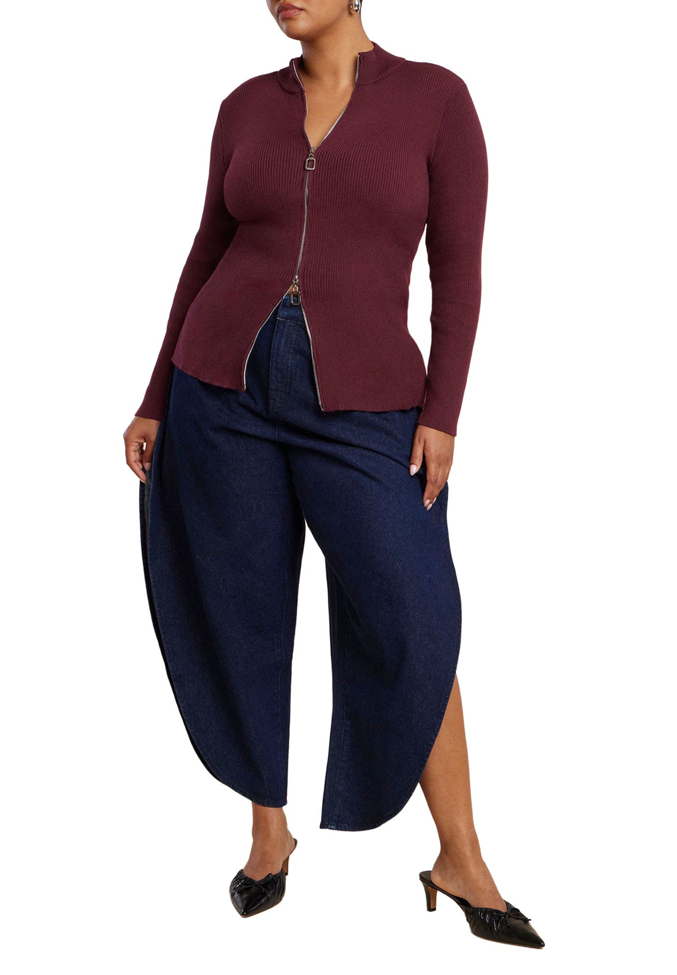 Petal Shape Open Side Jean