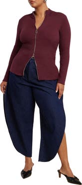 ELOQUII Petal Shape Open Side Jean
