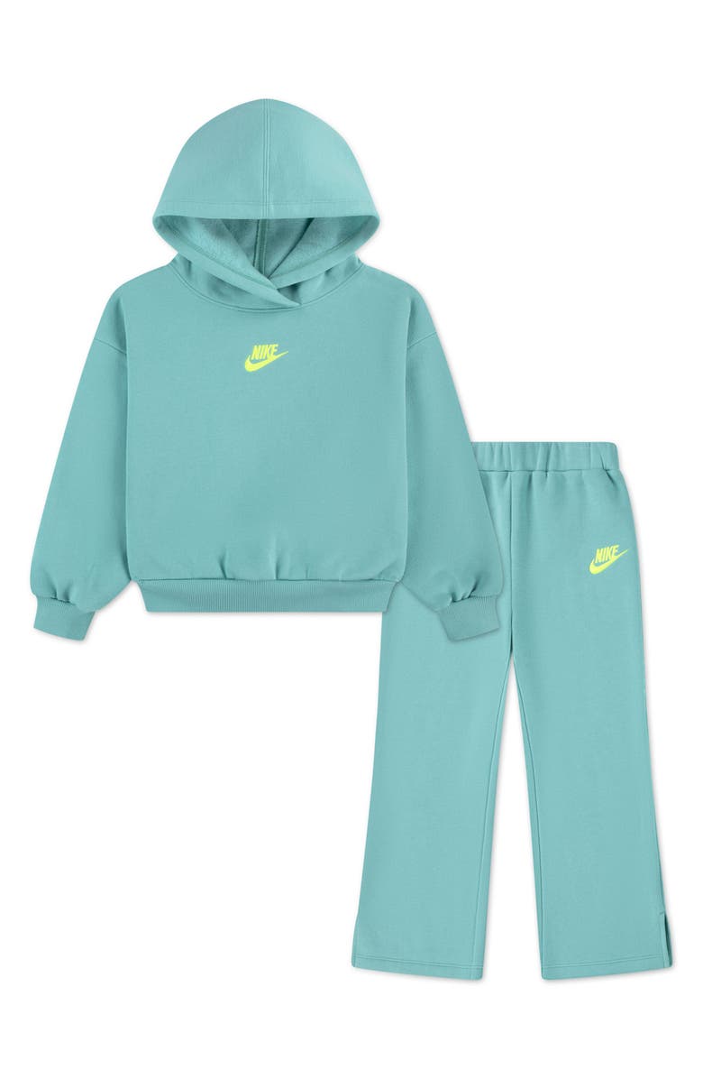 Nike Kids' Pop Fleece Hoodie & Pants Set, Main, color, Green Frost