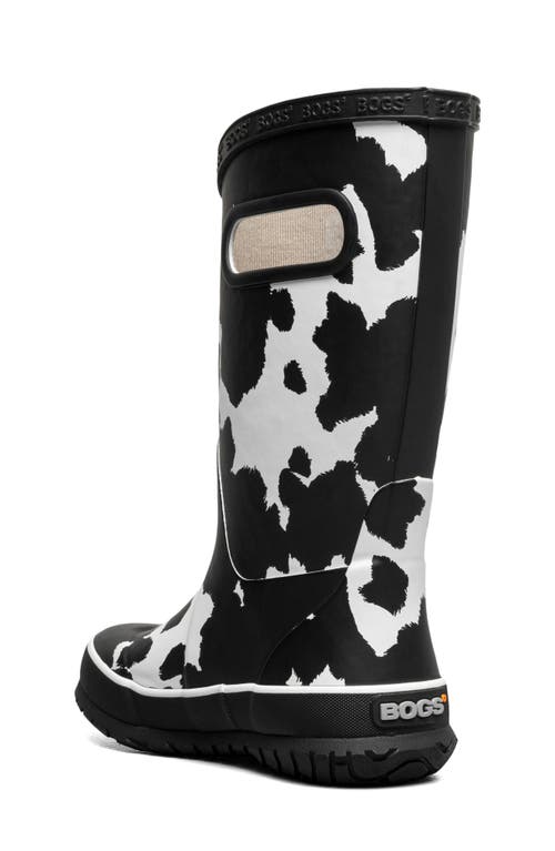 Bogs Kids' Cow Print Rain Boot In Animal Print
