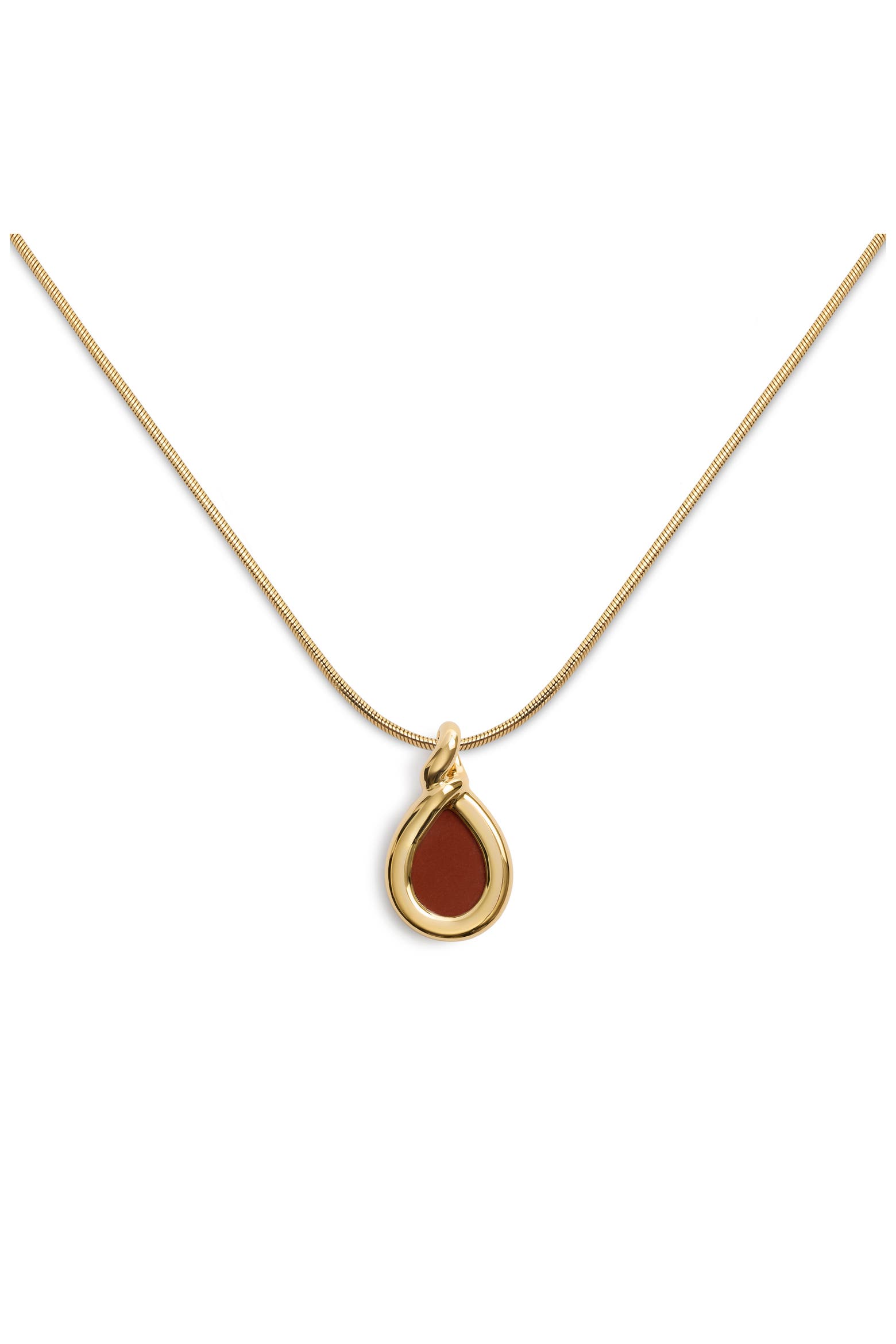 Redder Snake Monica Vinader Ochre 18k Gold Vermeil Red Jasper Snake Necklace (Women ...