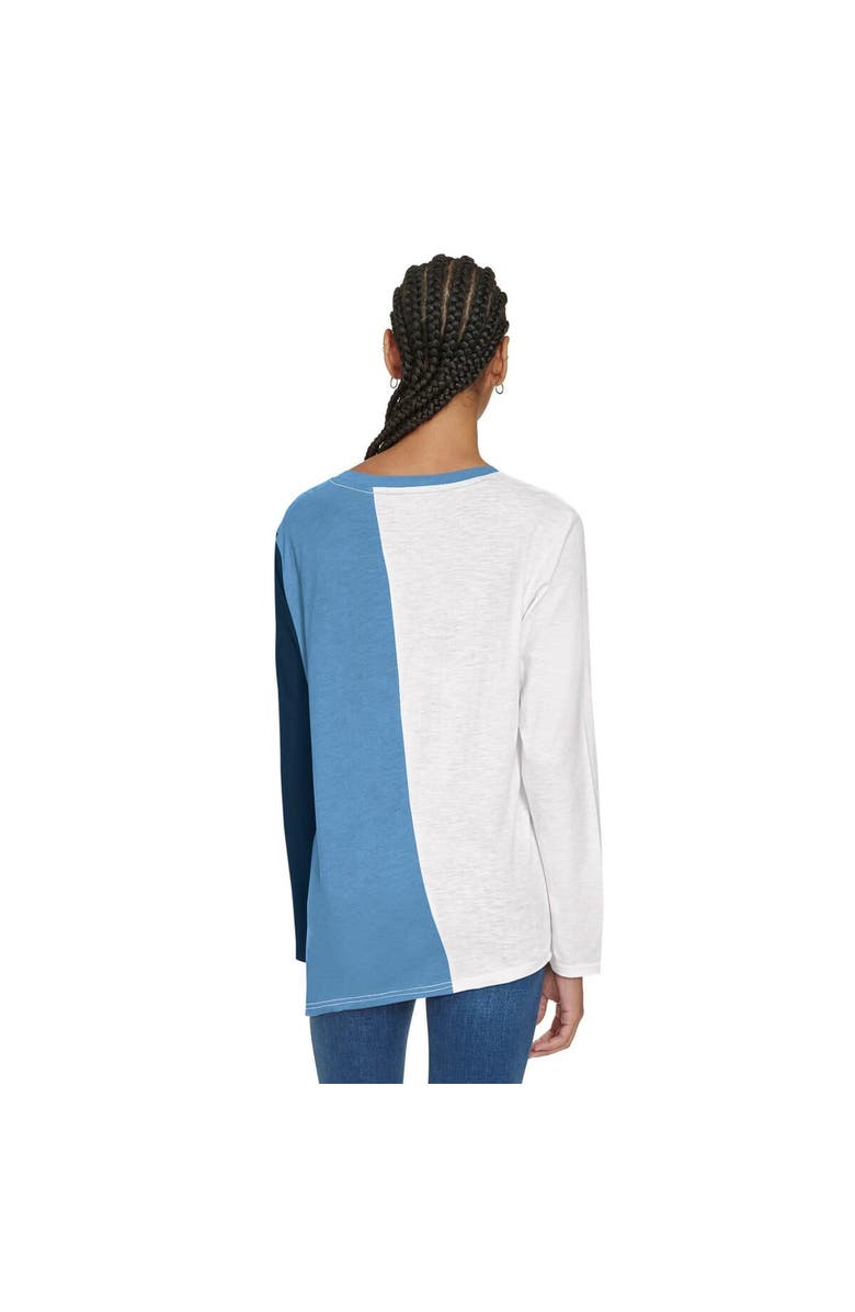 TOMMY JEANS Women's Tommy Jeans White/Light Blue Memphis Grizzlies Amelia Color Blocked Long Sleeve T-Shirt, Alternate, color, White