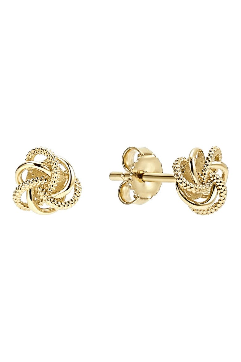 Love Knot Stud Earrings, Alternate, color, GOLD