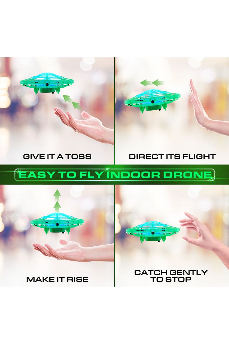 Scoot Glow Hand Operated Drone, Alternate, color, Green