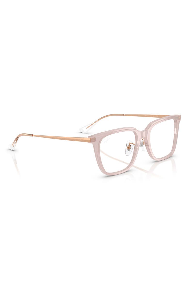 Ray-Ban 52mm Square Optical Glasses, Alternate, color, Light Brown/Beige