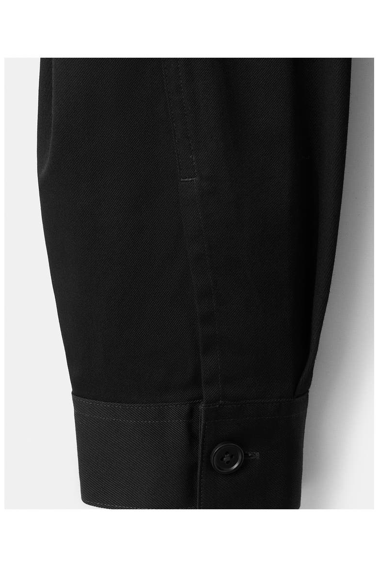 Cotton Overshirt, Alternate, color, BLACK