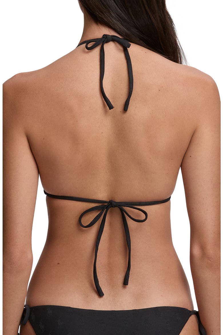 Ricky Slider Triangle Bikini Top, Alternate, color, BLACK