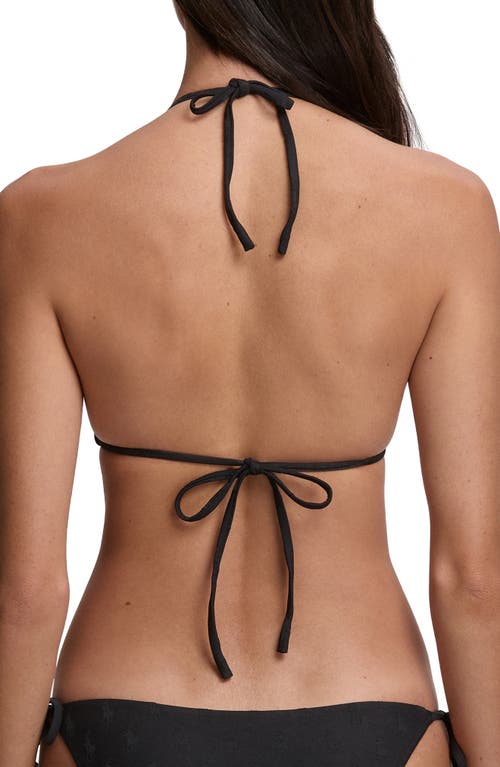 Polo Ralph Lauren Ricky Slider Triangle Bikini Top In Black