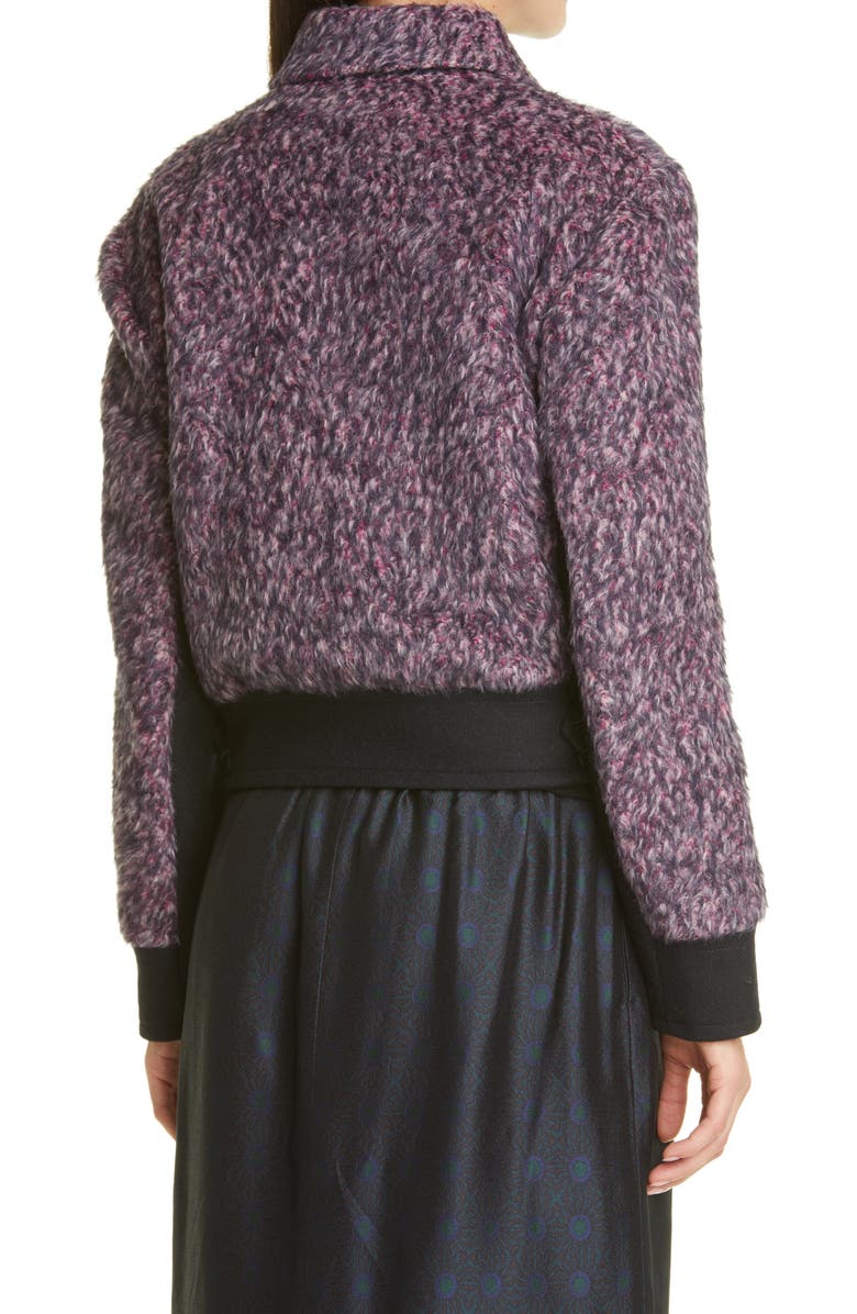 Dries Van Noten Vows Alpaca Blend Zip Jacket, Alternate, color,