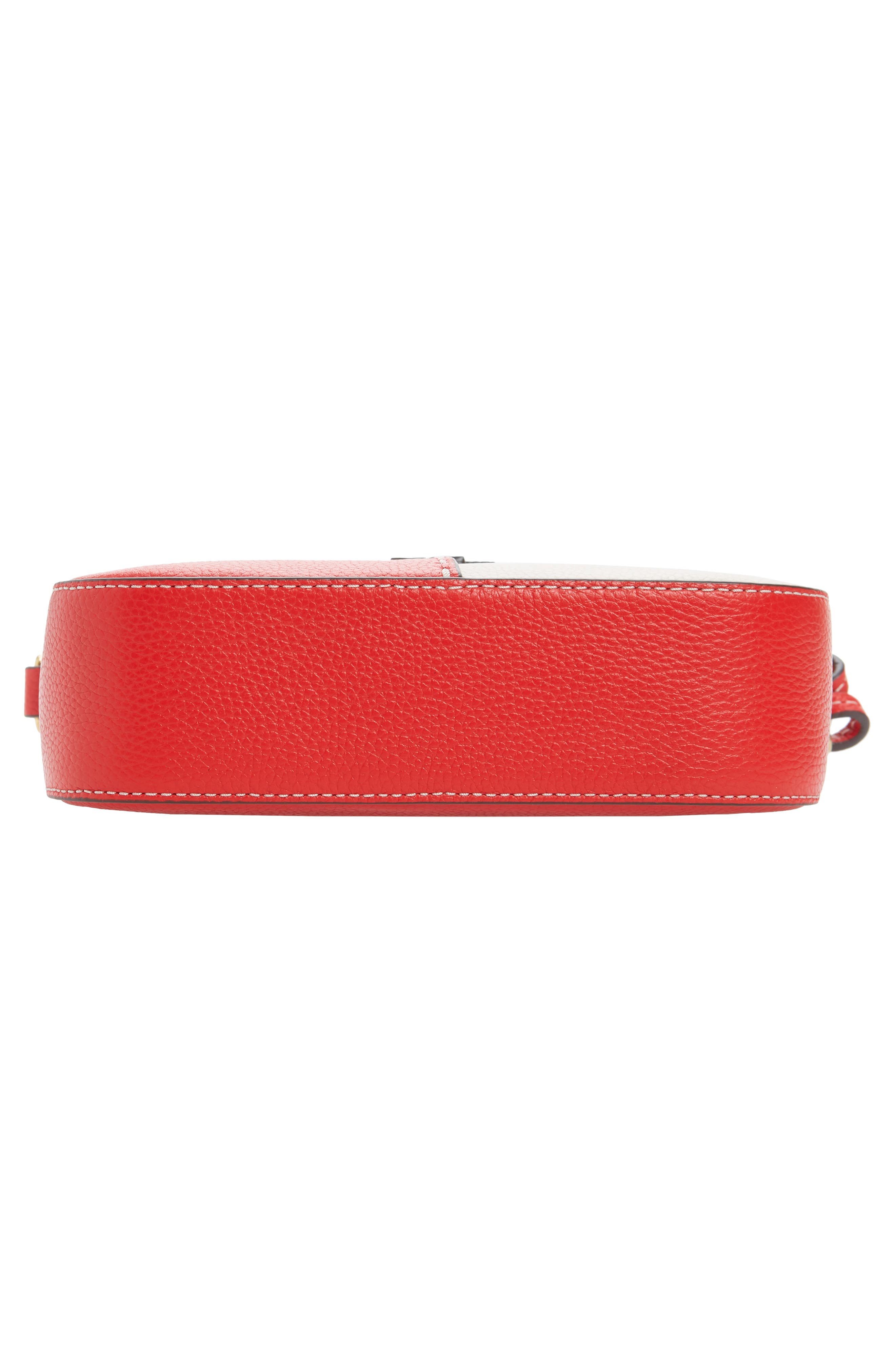 McGraw Colorblock Leather Camera Bag, Alternate, color, BRILLIANT RED/ NEW CREAM