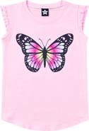 PixieLane Kids' Flutter Sleeve Shirttail Top