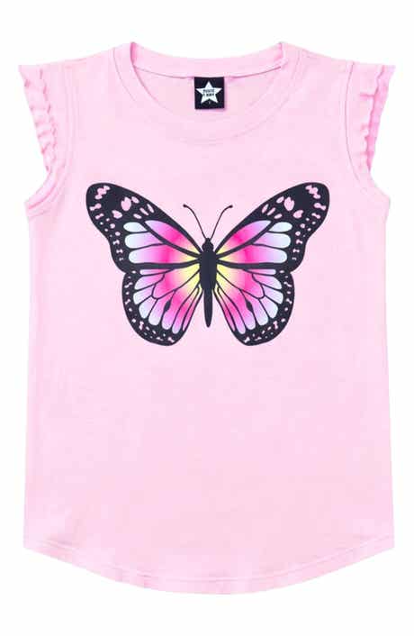 PixieLane Kids' Flutter Sleeve Shirttail Top