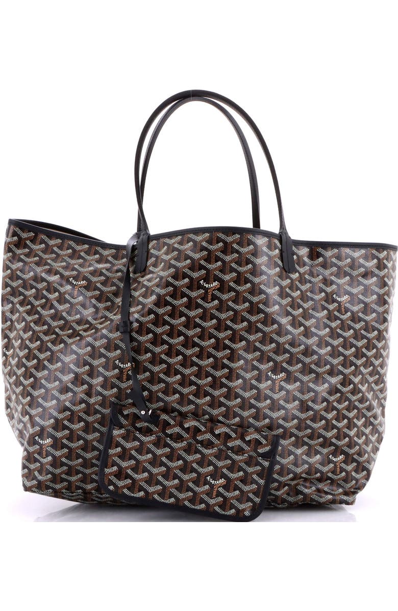 Pre-Owned Goyard Saint Louis Tote Coated Canvas GM, Alternate, color, Black