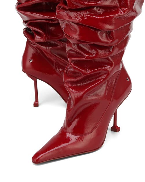 Naked Wolfe Vern Crinkle Patent Leather Red In Red