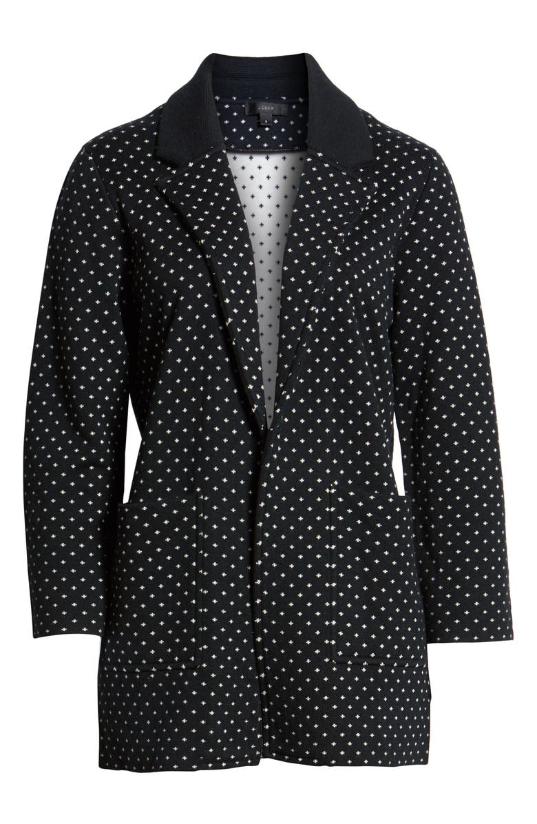 J.Crew Dot Jacquard Sweater Blazer, Alternate, color,