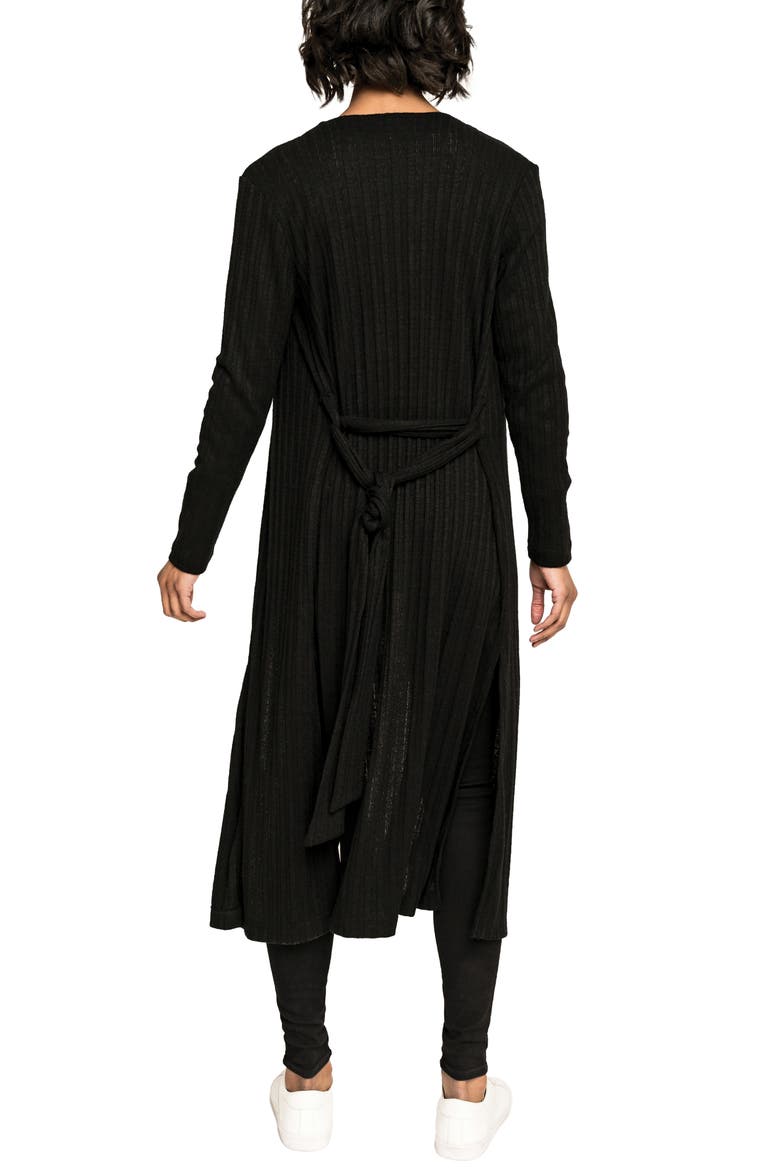 Belted Duster, Alternate, color, BLACK