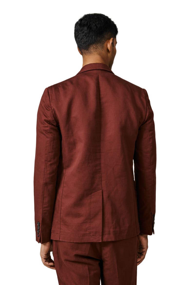 Pasmore Tailored Linen Blend Blazer, Alternate, color, Brown