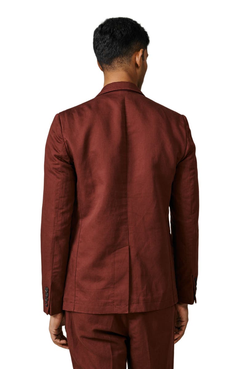 Aubin Pasmore Tailored Linen Blend Blazer, Alternate, color, Brown