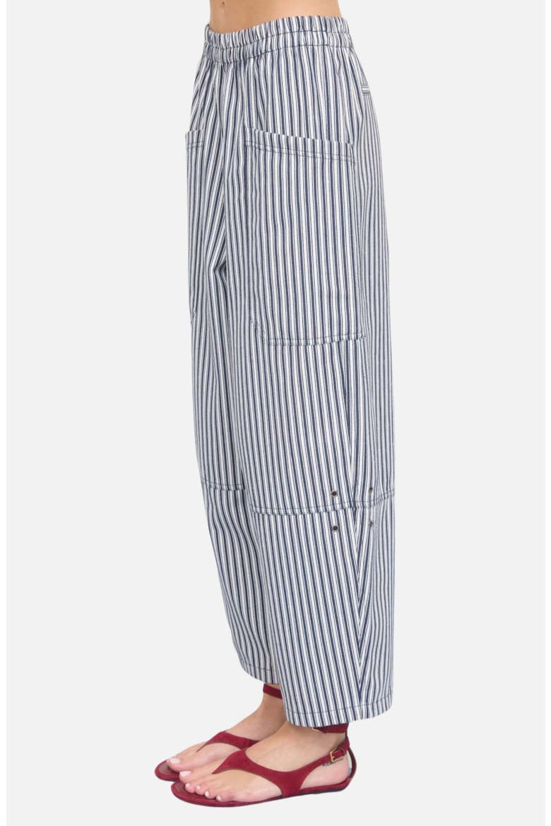 Stripe Wide Leg Pants, Alternate, color, NAVY