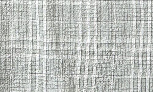 Butter Goods Equipment Plaid Seersucker Short Sleeve Button-up Shirt In Gray