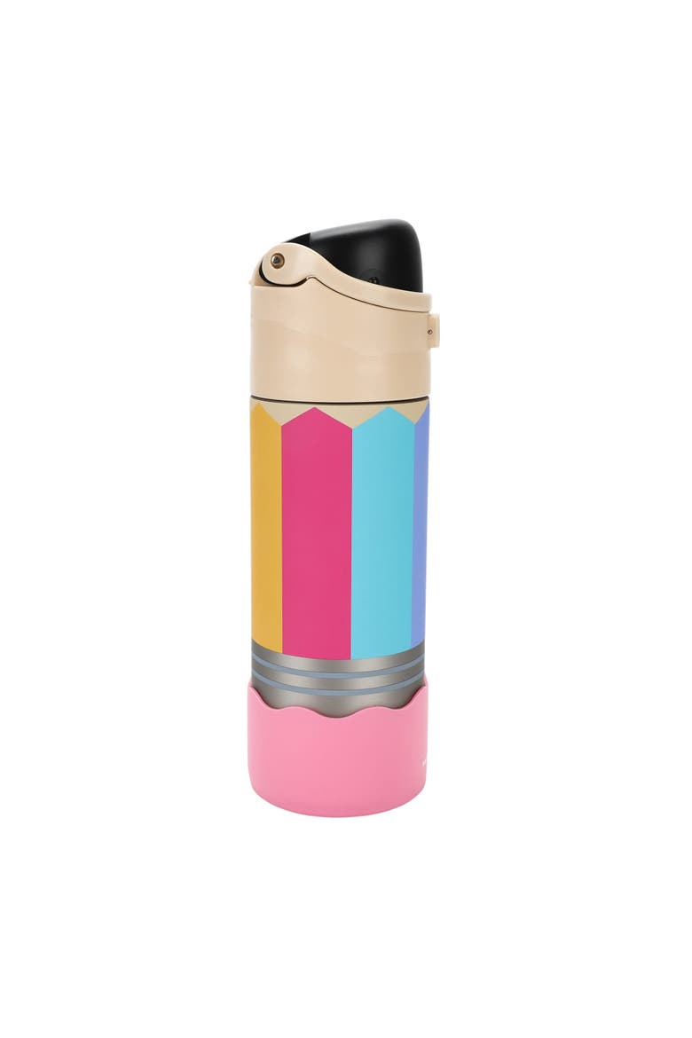 Pencil Novelty Water Bottle, Reusable BPA-Free, Alternate, color, Multicolor