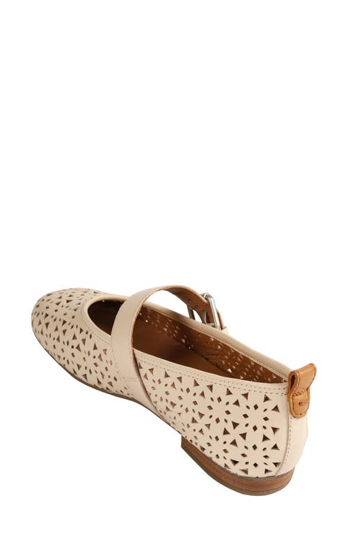 Shop Gentle Souls By Kenneth Cole Gentle Souls Karla Mary Jane Flat In Ivory Perforated Leather
