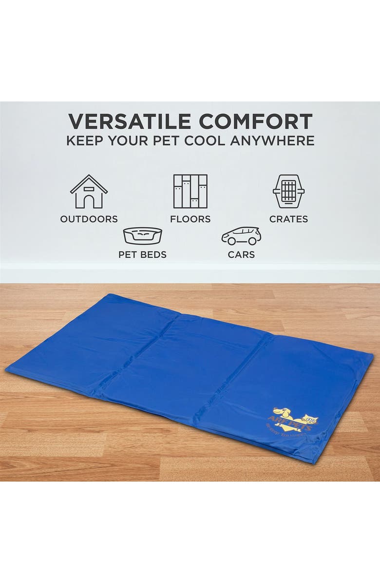 Arf Pets Dog Cooling Mat with Durable Non-Toxic Gel Design, Alternate, color, Blue