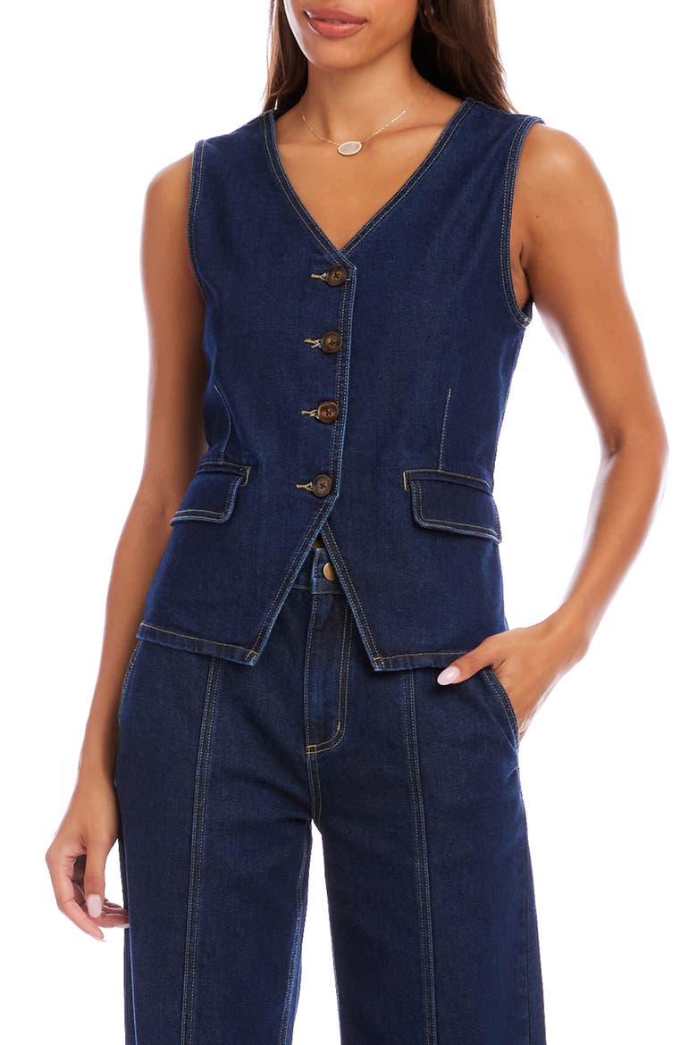 Denim Vest, Main, color, INDIGO