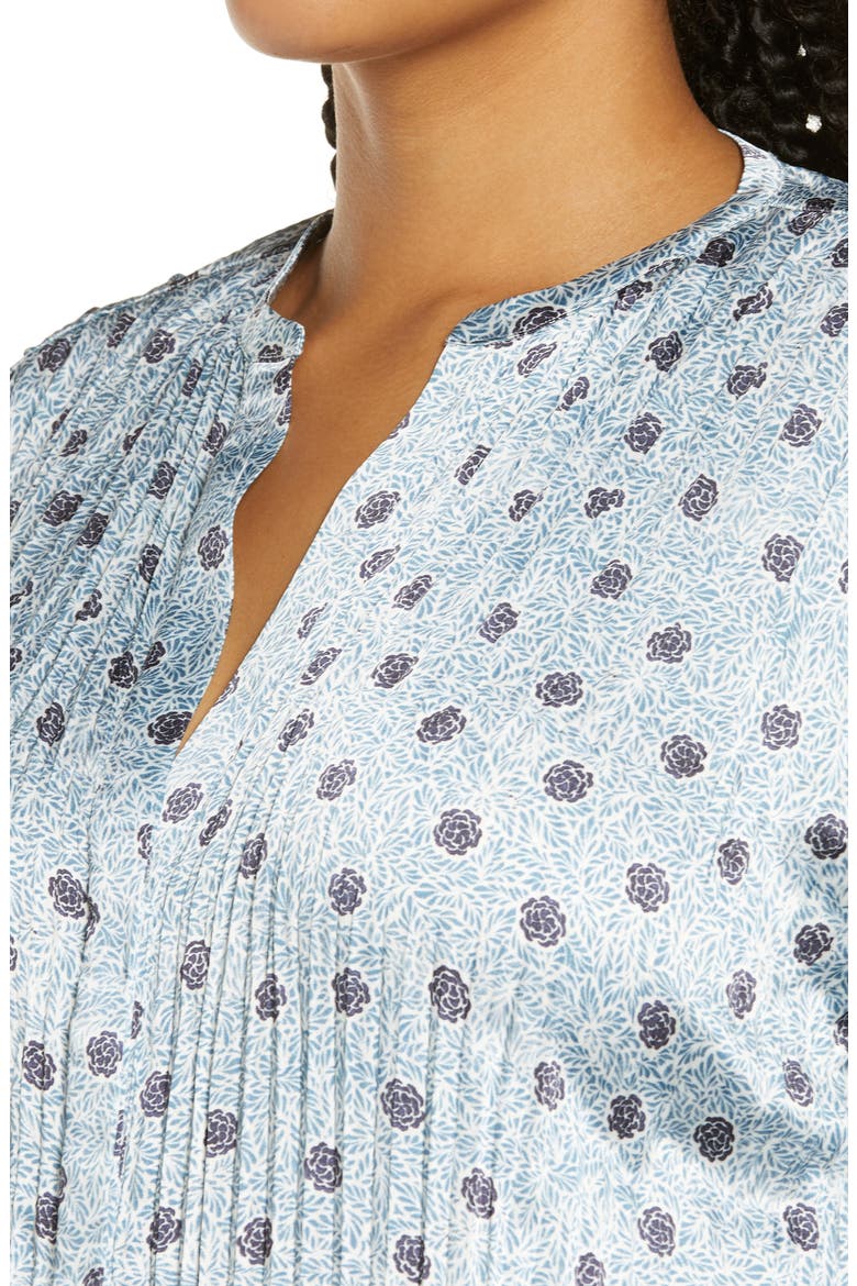 Camellia Pleated Blouse, Alternate, color, PALE BAY