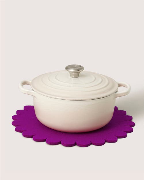 Graf & Lantz Graf Lantz Crest Merino Wool 12" Trivet In Pink