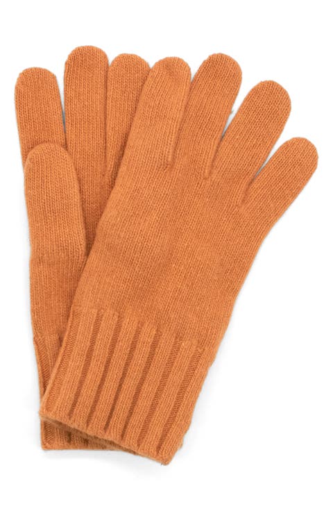 Cashmere Wide Ribbed Cuff Gloves
