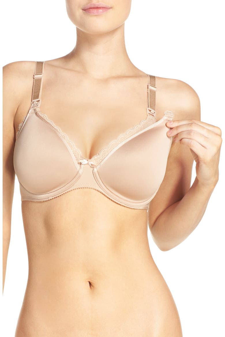 Merci Lightweight Nursing Bra, Alternate, color, PERFECT NUDE