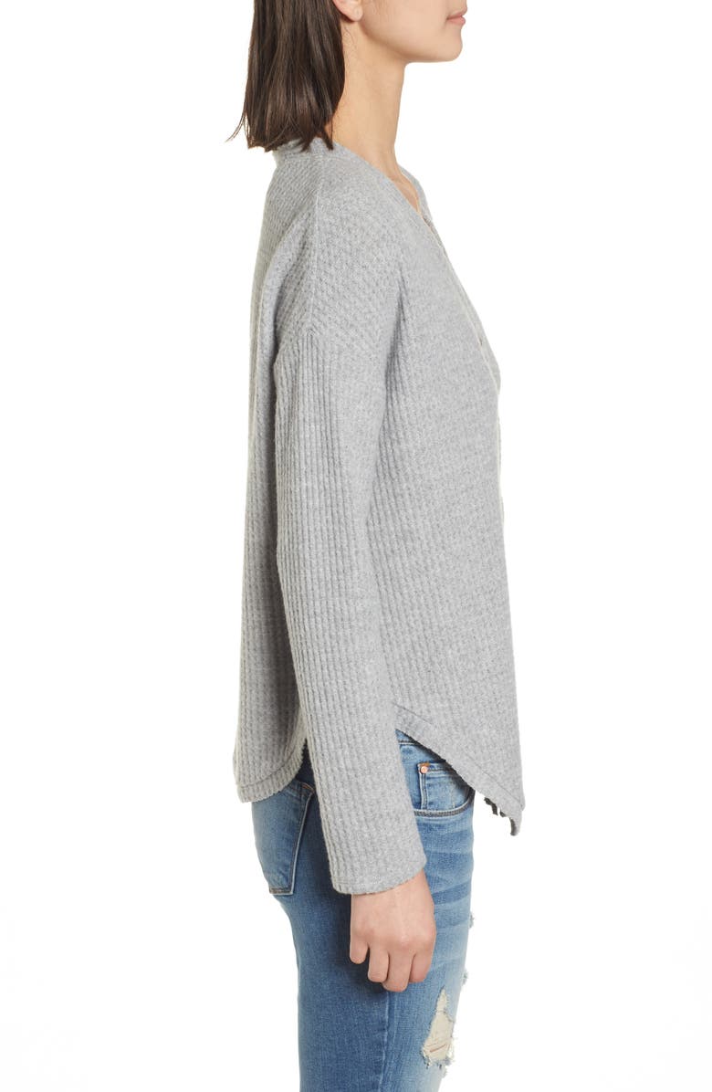 Socialite Thermal Button Front Shirt, Alternate, color,