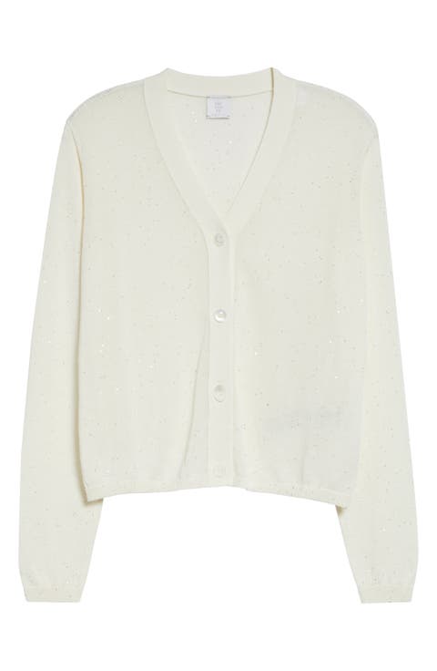 Micro Sequin Silk & Cotton Cardigan