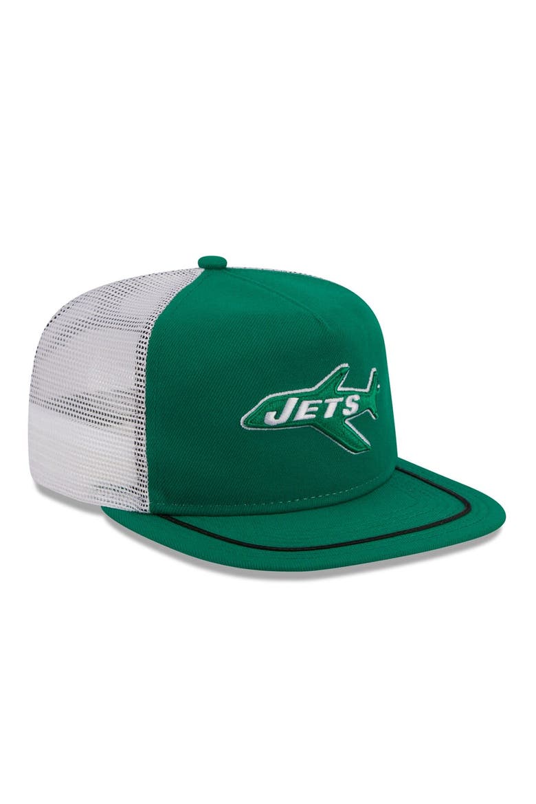 Men's New Era Kelly Green/White New York Jets Original Classic Golfer Adjustable Hat, Alternate, color, Kelly Green