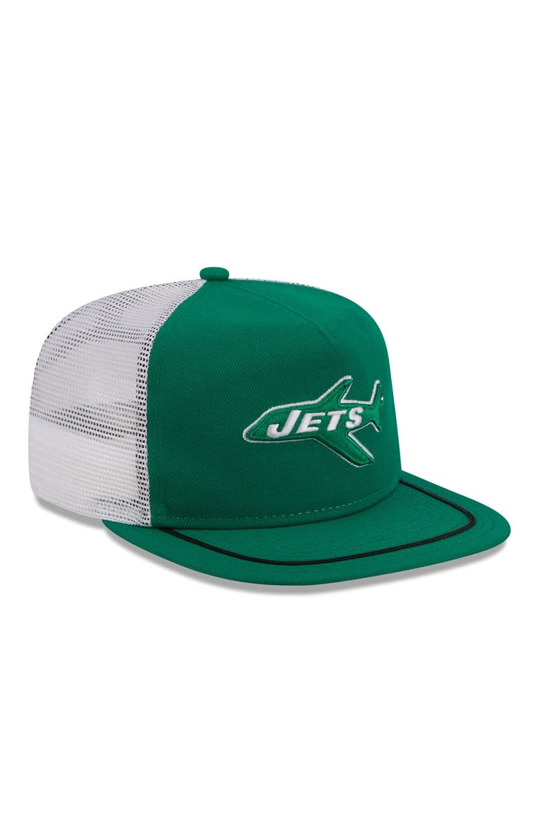 New Era Men's New Era Kelly Green/White New York Jets Original Classic Golfer Adjustable Hat, Alternate, color,