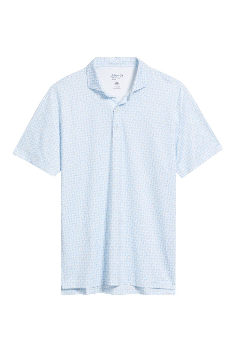 Minty Cocktail Print Performance Jersey Polo, Alternate, color, MALIBLU