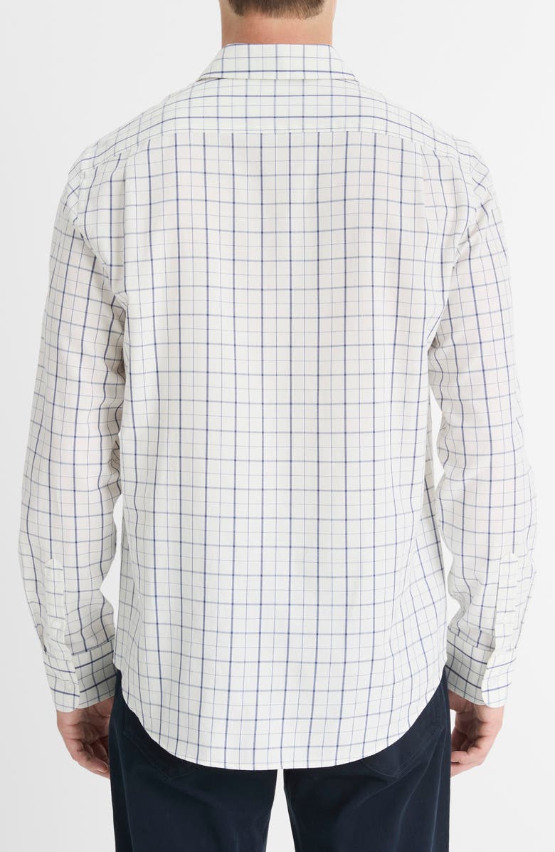 Vince Barlow Plaid Button-Up Shirt, Alternate, color, Pebble White/Coastal