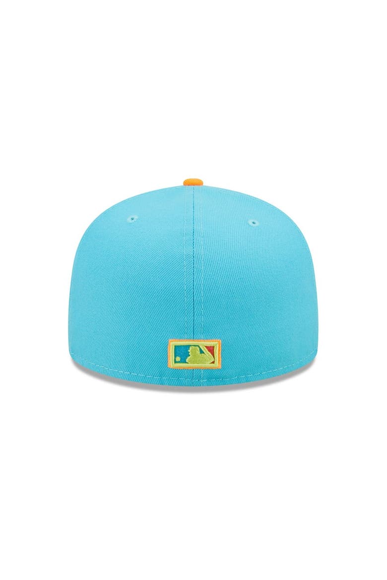 Men's New Era Blue/Orange Boston Red Sox Vice Highlighter 59FIFTY Fitted Hat, Alternate, color, Blue