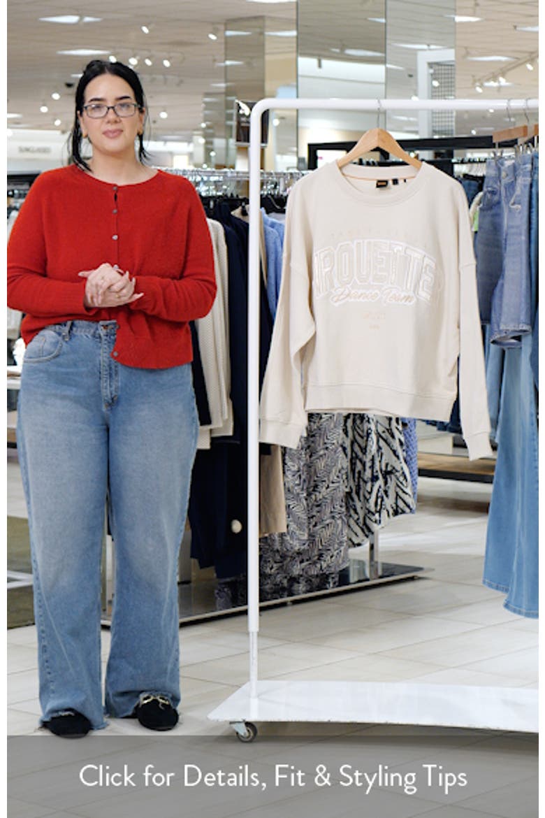 Ever Embroidered Crewneck Cotton Sweatshirt video