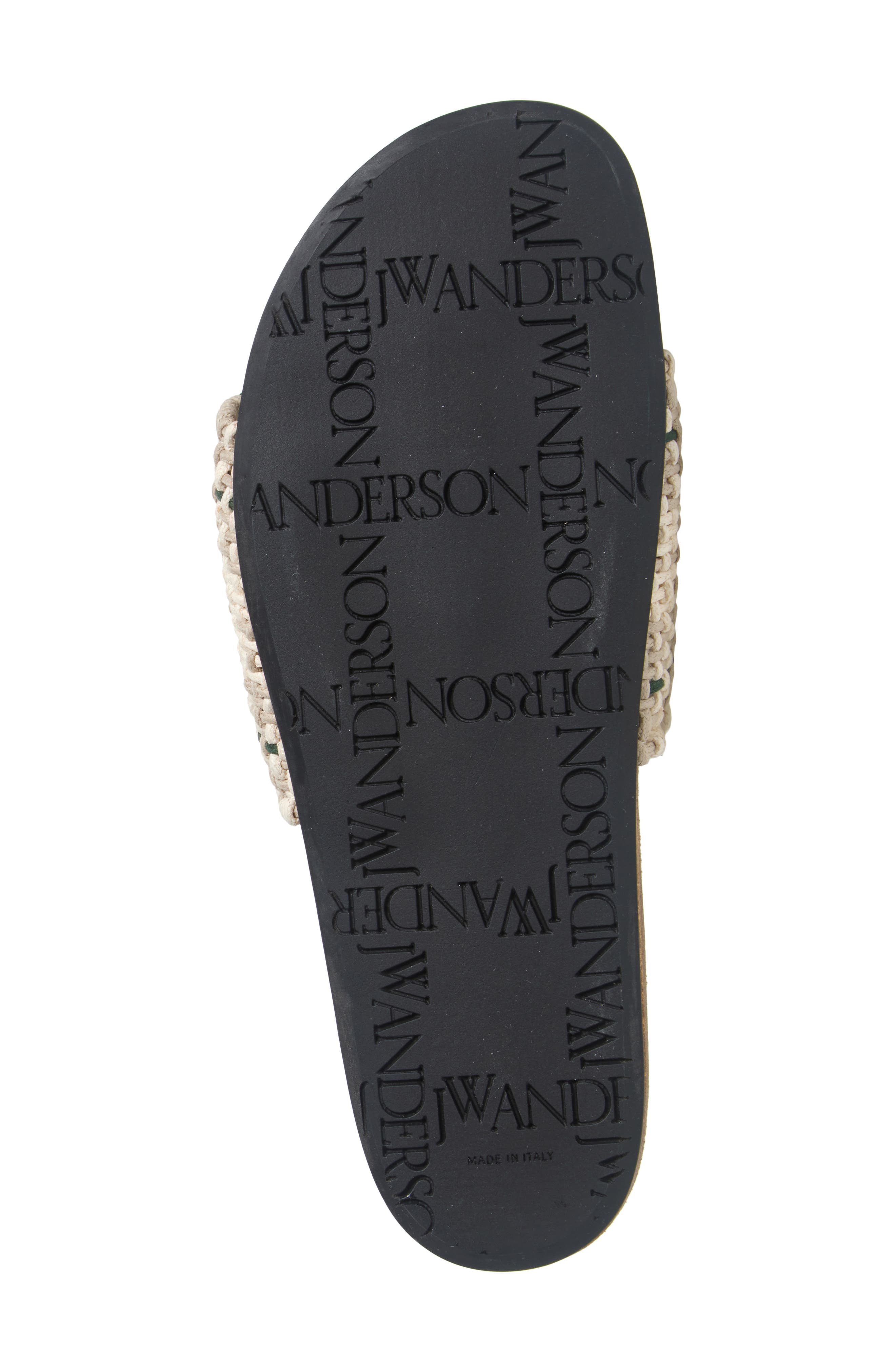 JW Anderson Woven Check Slide Sandal, Alternate, color, 531 Green/ White