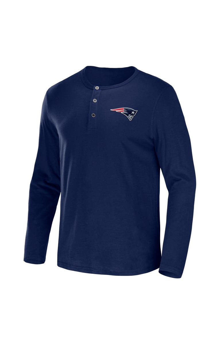 NFL X DARIUS RUCKER Men's NFL x Darius Rucker Collection by Fanatics Navy New England Patriots Slub Jersey Henley Long Sleeve T-Shirt, Alternate, color, 