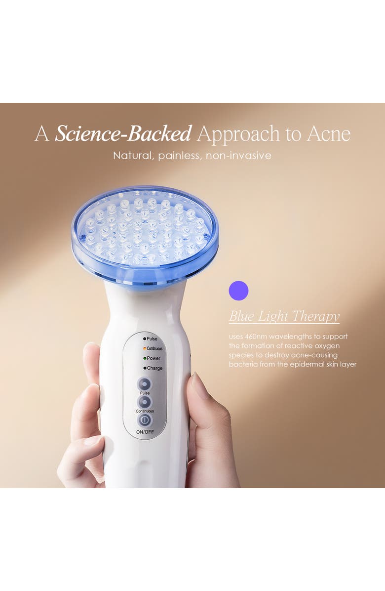 Project E Beauty Blue LED+ Acne Light Therapy Wand, Alternate, color, White