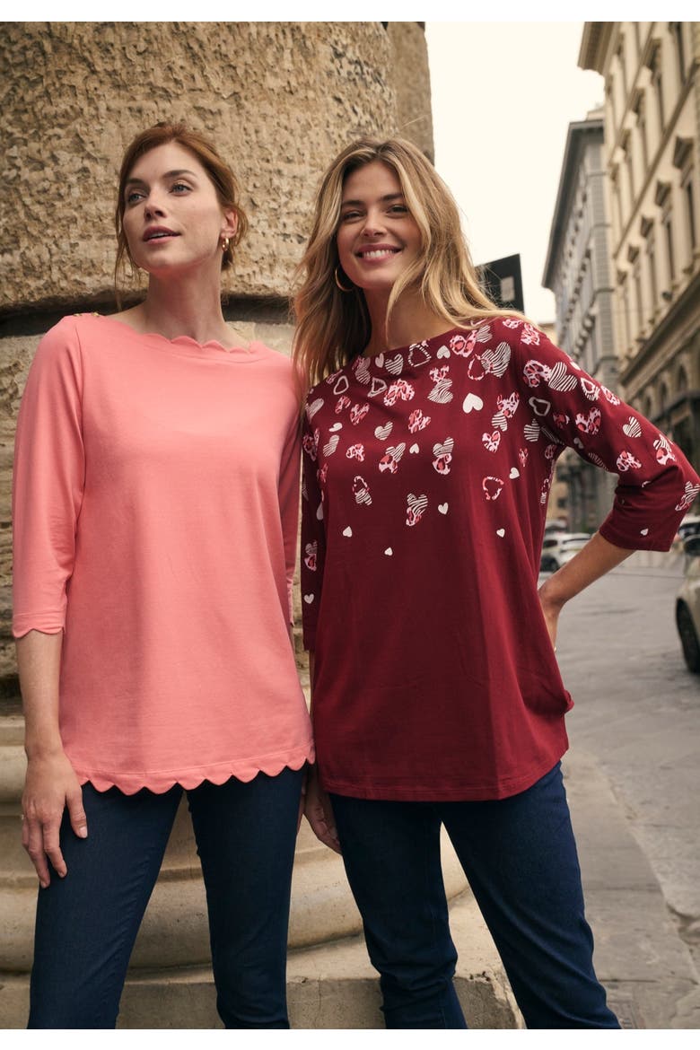 Scallop Boatneck Tunic, Alternate, color, RICH GOLD