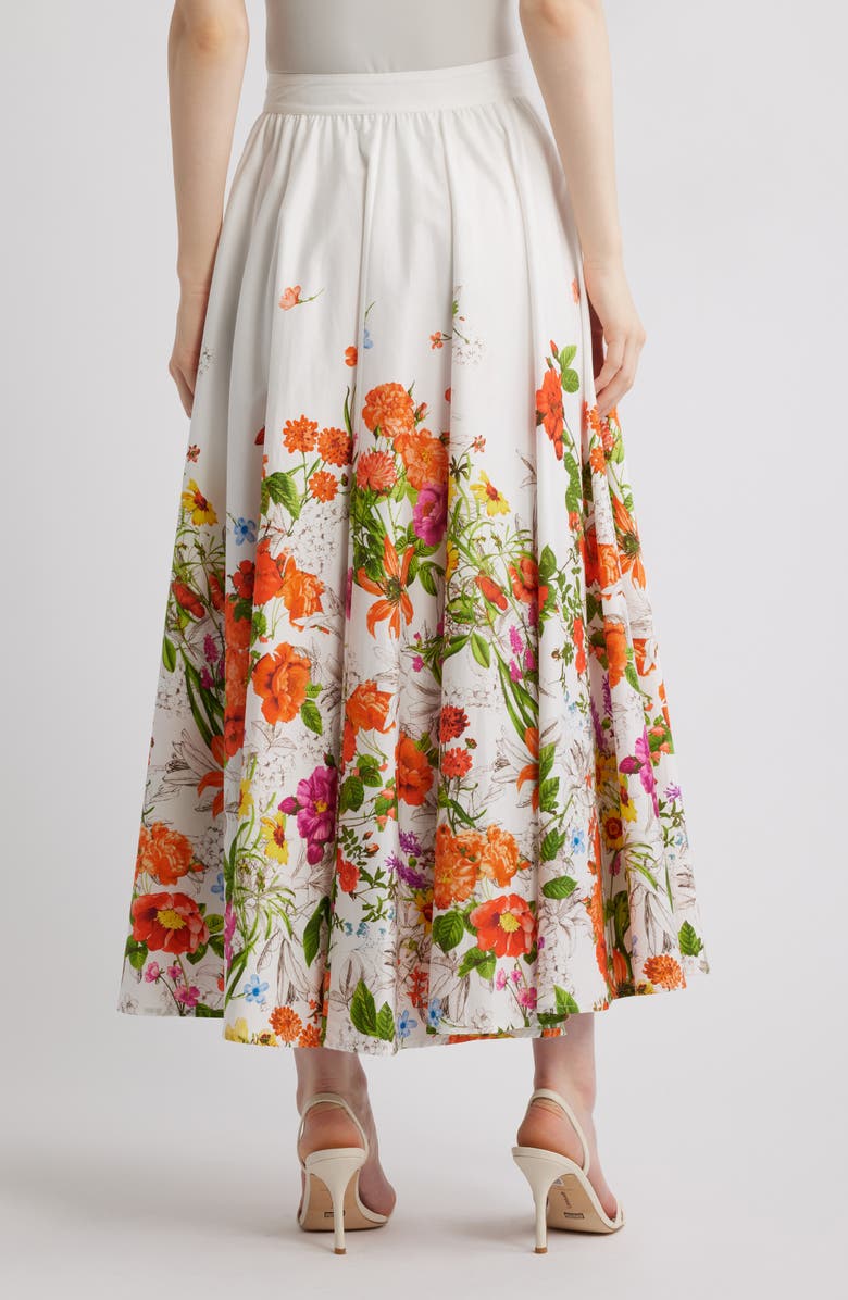 Elie Tahari The Juliana Sky Jardin Floral Print Skirt, Alternate, color, Sky Jardin Print