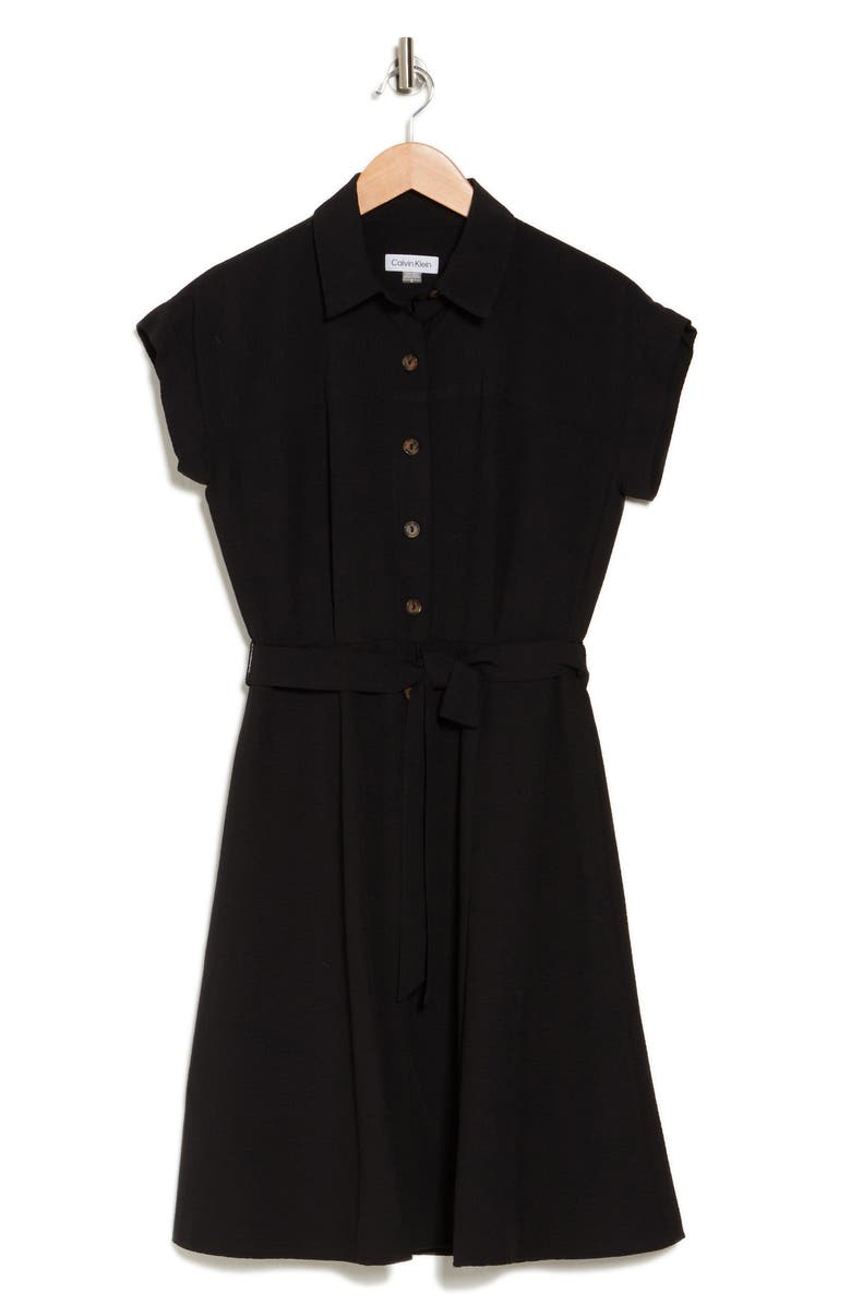 Calvin Klein Gauze Shirtdress, Alternate, color, 